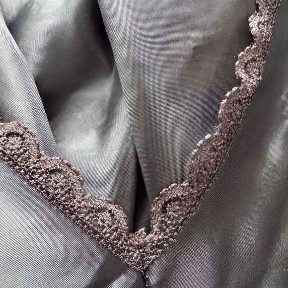 Vintage Warners Lace Half Slip Satin Black XL - Picture 9 of 9